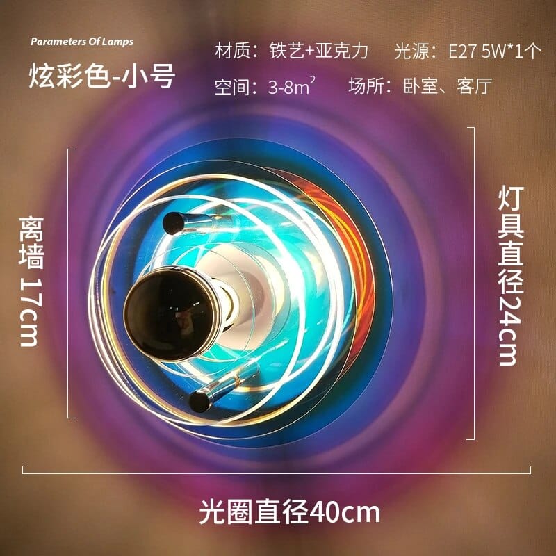 Applique murale UFO futuriste | Marco Lucetti Coloré 40cm