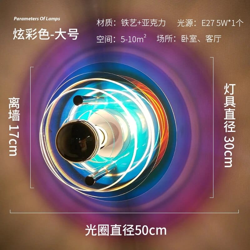 Applique murale UFO futuriste | Marco Lucetti Coloré 50cm