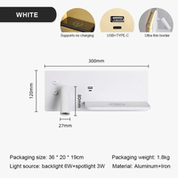 Applique Murale USB LED Charge Sans Fil Or Luxe - Pour Lecture et Ambiance Maison, Hôtel, Chambre ou Salon | Marco Lucetti