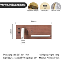 Applique Murale USB LED Charge Sans Fil Or Luxe - Pour Lecture et Ambiance Maison, Hôtel, Chambre ou Salon | Marco Lucetti Applique B / Côté gauche