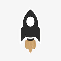 Applique murale Vaisseau Spatial LED - Bowie | Marco Lucetti Noir / Naturelle