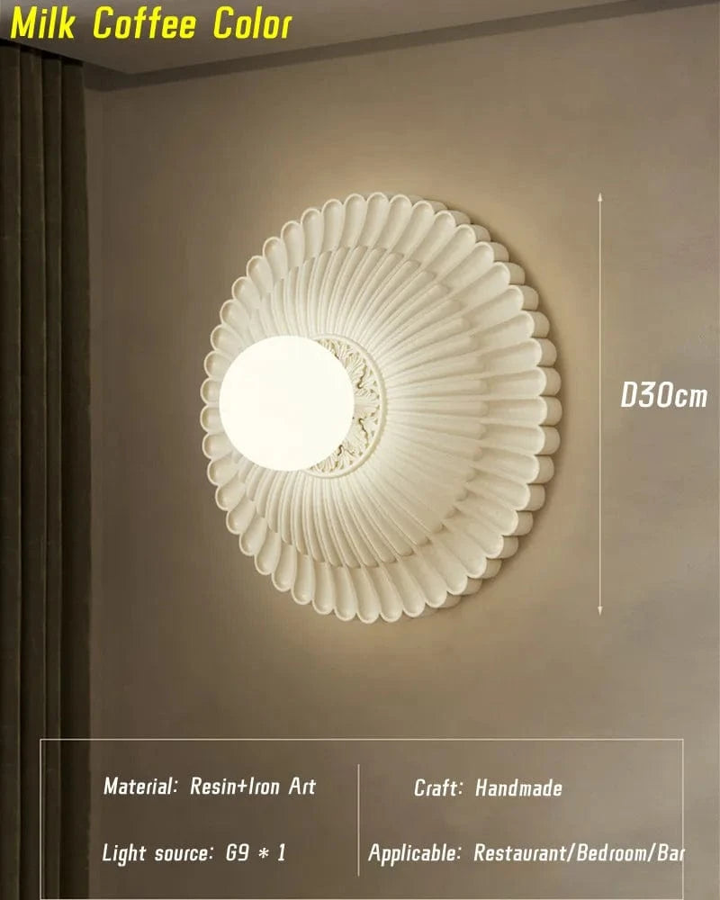 Applique murale Vent de France, crème | Marco Lucetti Couleur café au lait / Lumière chaude 3000K