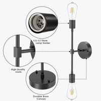 Applique murale Vintage 2 Bras - Style Rétro | Marco Lucetti