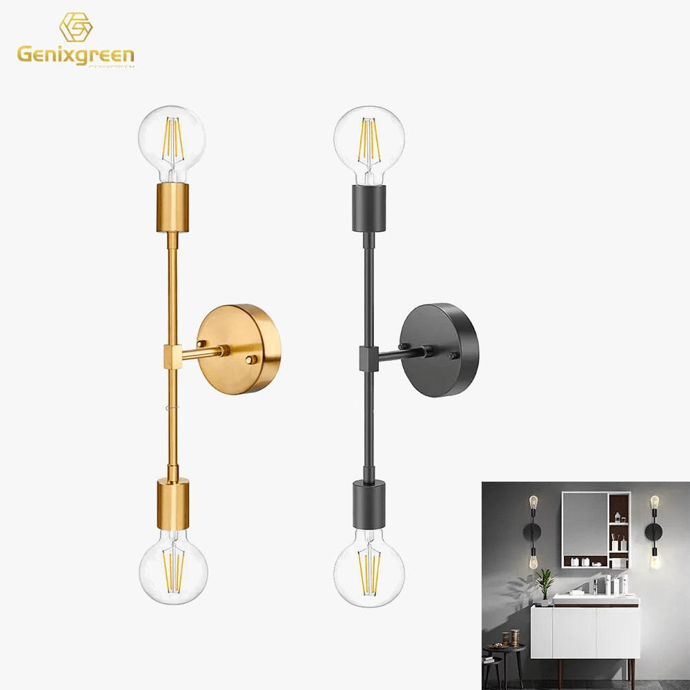 Applique murale Vintage 2 Bras - Style Rétro | Marco Lucetti