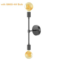 Applique murale Vintage 2 Bras - Style Rétro | Marco Lucetti Noir g80g