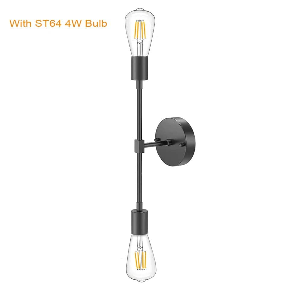 Applique murale Vintage 2 Bras - Style Rétro | Marco Lucetti Noir st64