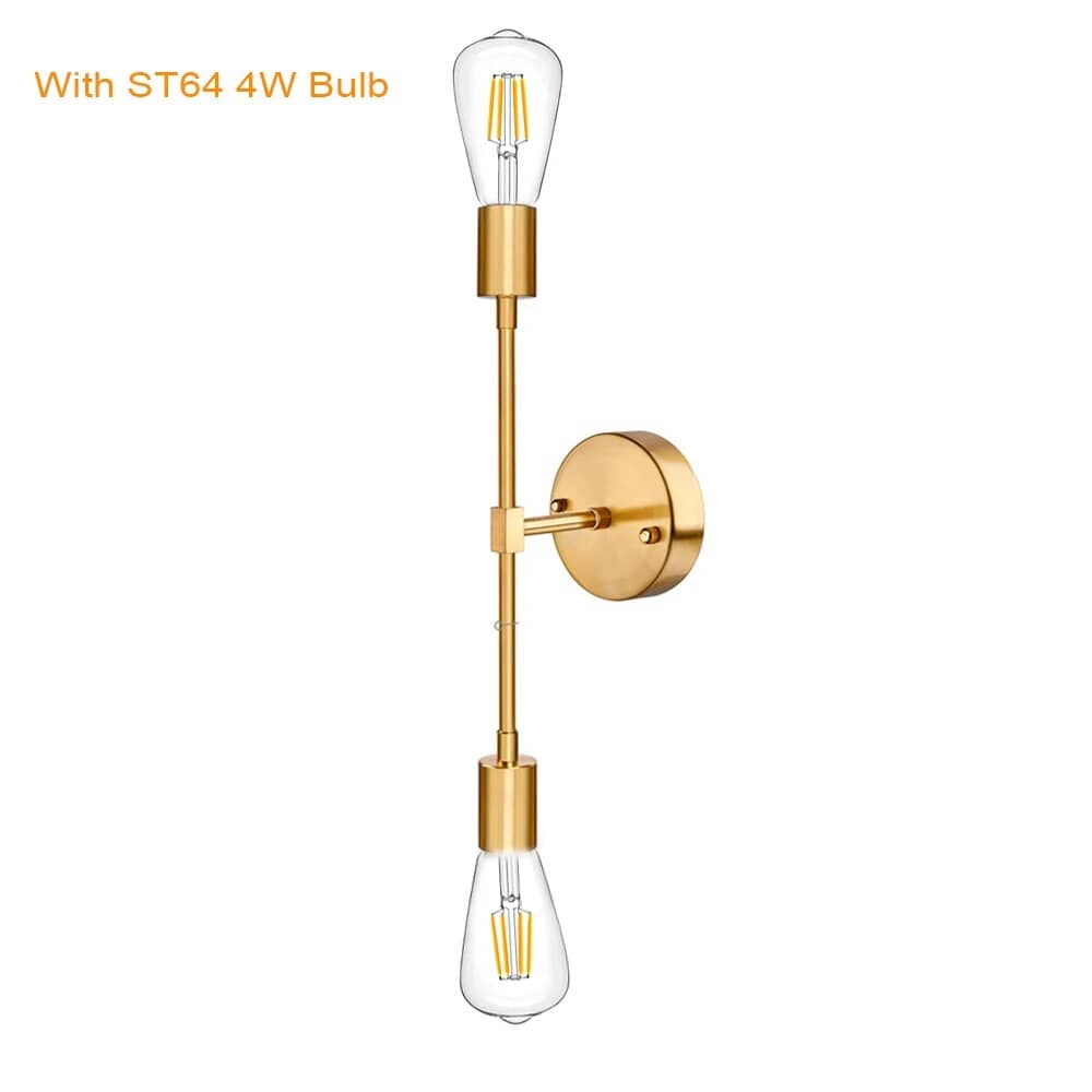 Applique murale Vintage 2 Bras - Style Rétro | Marco Lucetti Or st64