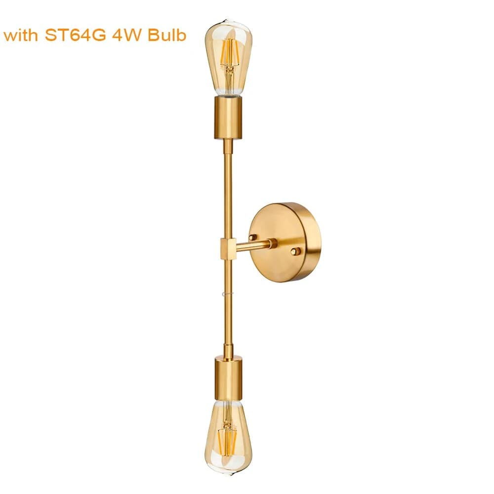 Applique murale Vintage 2 Bras - Style Rétro | Marco Lucetti Or st64g