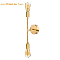 Applique murale Vintage 2 Bras - Style Rétro | Marco Lucetti Or st64g