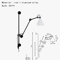 Applique murale vintage américaine avec prise et abat-jour pivotant | Marco Lucetti