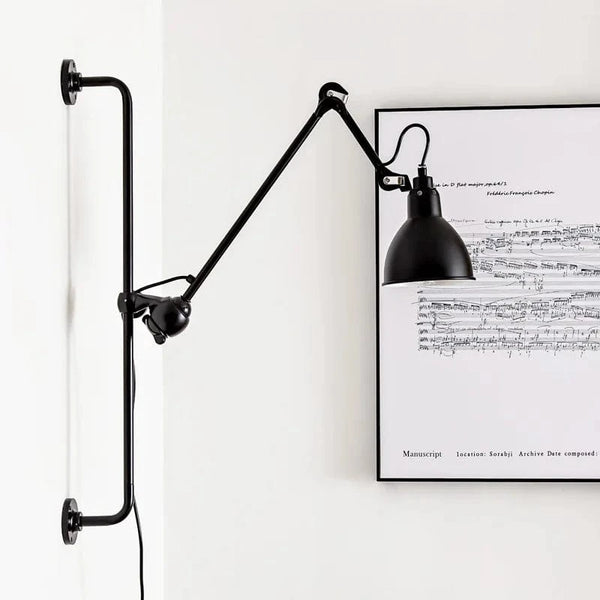 Applique murale vintage américaine avec prise et abat-jour pivotant | Marco Lucetti