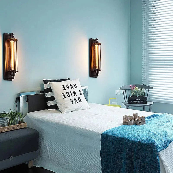 Applique murale vintage américaine LED pour ambiance extérieure. | Marco Lucetti