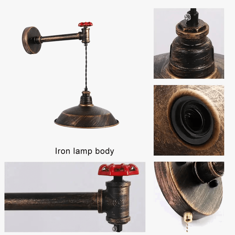 Applique murale Vintage avec abat-jour suspendu | Marco Lucetti