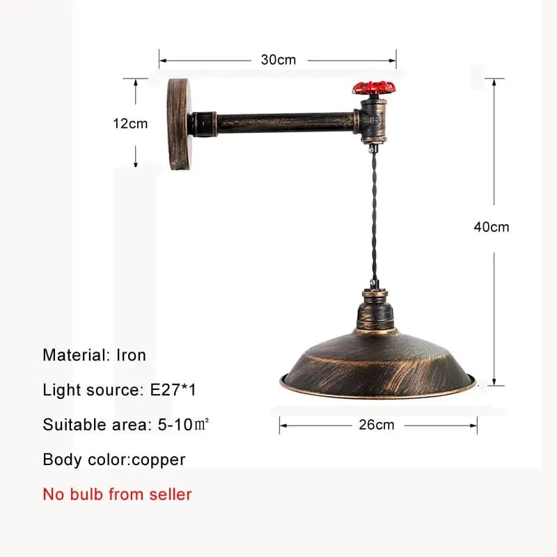 Applique murale Vintage avec abat-jour suspendu | Marco Lucetti