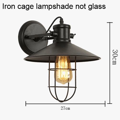 Applique murale Vintage Black Copper avec Cage en fer | Marco Lucetti