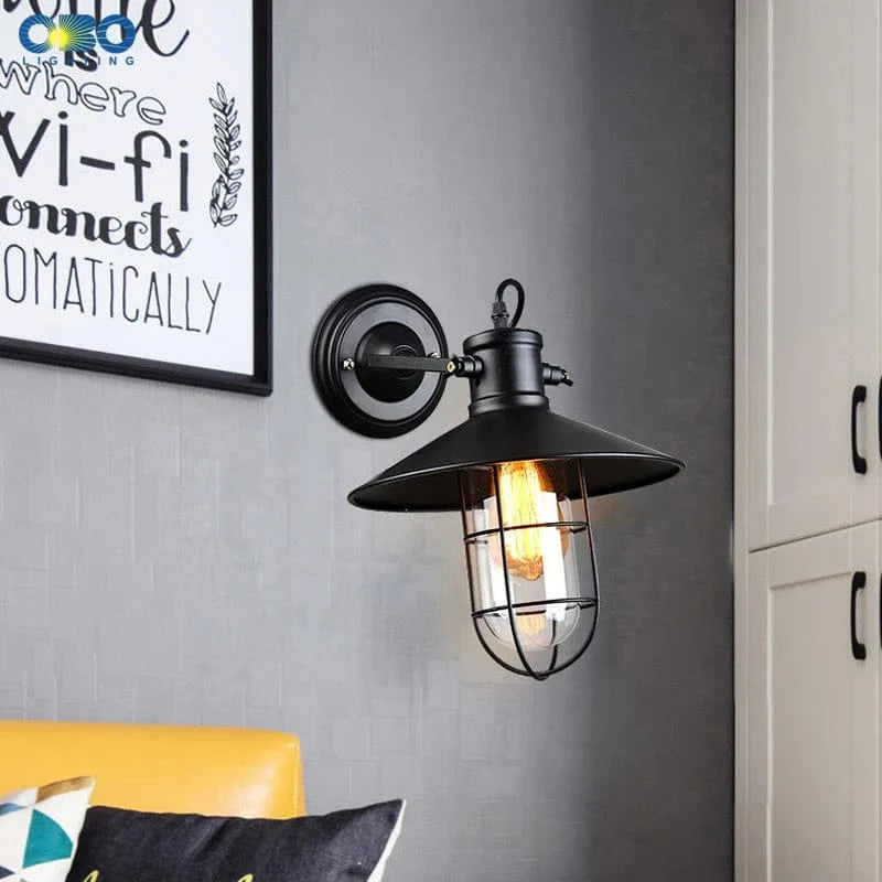 Applique murale Vintage Black Copper avec Cage en fer | Marco Lucetti