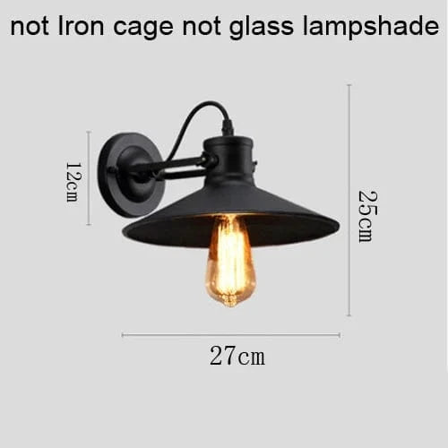 Applique murale Vintage Black Copper avec Cage en fer | Marco Lucetti Modèle A / 110-130V / Sans ampoule