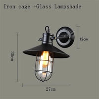 Applique murale Vintage Black Copper avec Cage en fer | Marco Lucetti Modèle C / 110-130V / Sans ampoule