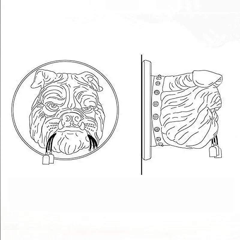 Applique murale vintage Bouledogue Charmant en résine | Marco Lucetti