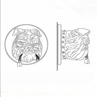 Applique murale vintage Bouledogue Charmant en résine | Marco Lucetti