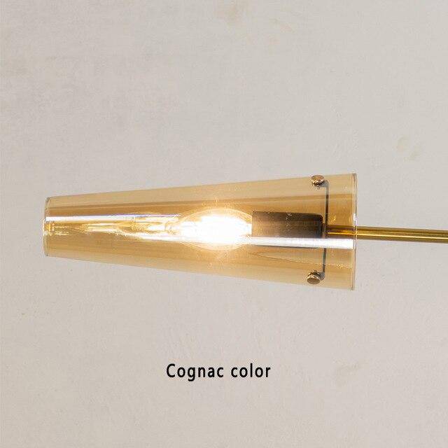 Applique murale vintage chic en verre fumé | Marco Lucetti Cognac / Chaude