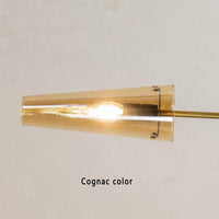 Applique murale vintage chic en verre fumé | Marco Lucetti Cognac / Chaude