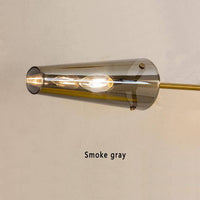 Applique murale vintage chic en verre fumé | Marco Lucetti Gris fumé / Chaude