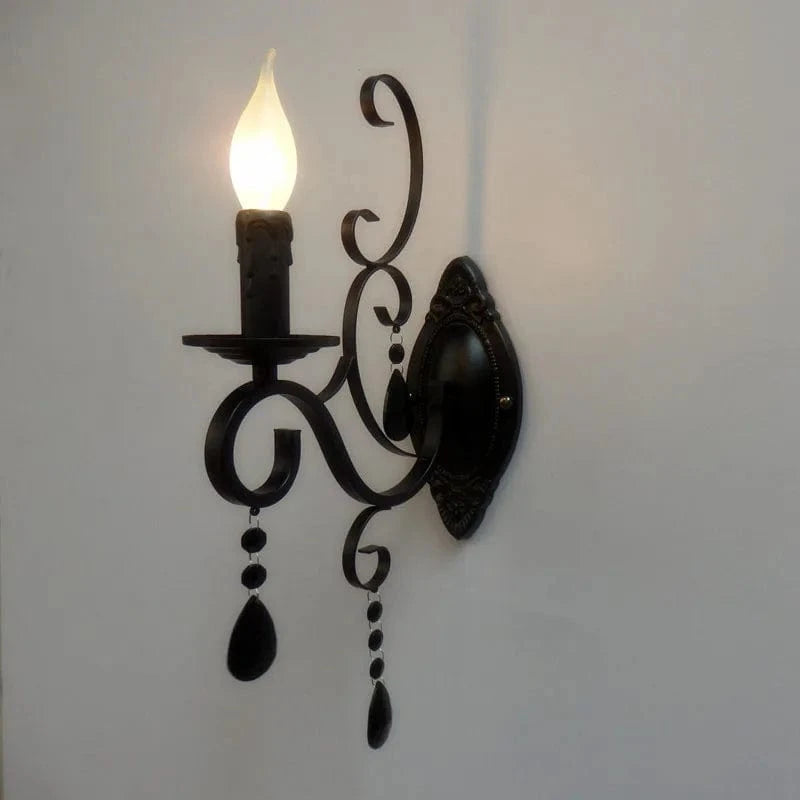 Applique murale Vintage Crystaluxe | Marco Lucetti Noir 1 lumière