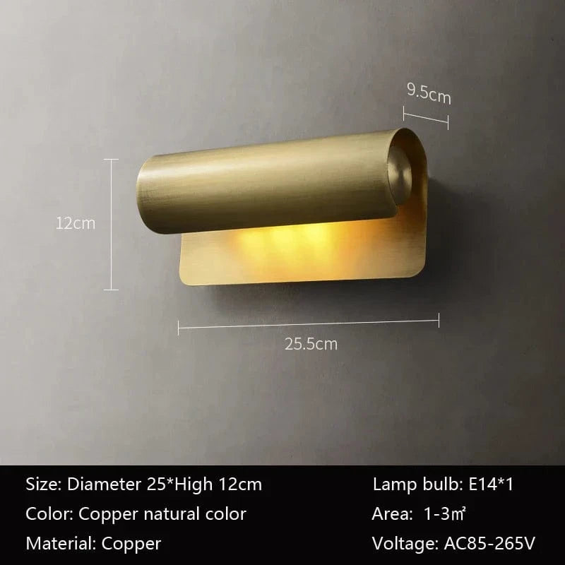 Applique murale Vintage Cuivrée | Marco Lucetti 25 cm