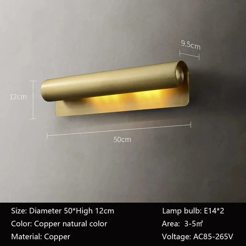 Applique murale Vintage Cuivrée | Marco Lucetti 50 cm