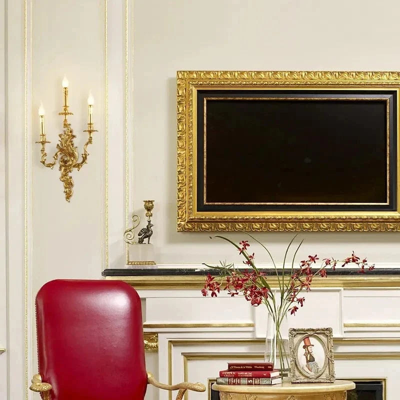 Applique murale vintage de luxe Royal français, en laiton et cuivre | Marco Lucetti