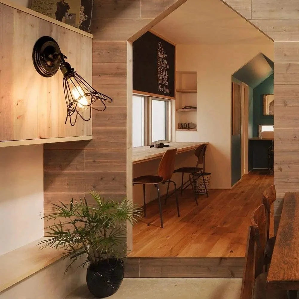 Applique murale Vintage de style industriel réglable avec cage en fil métal - Luminaire LED rustique | Marco Lucetti Bronze