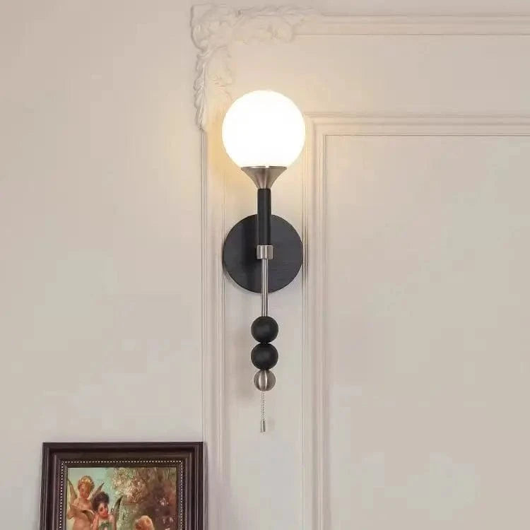 Applique Murale Vintage en Bois et Verre avec Interrupteur à Câble - Édition Limitée | Marco Lucetti D