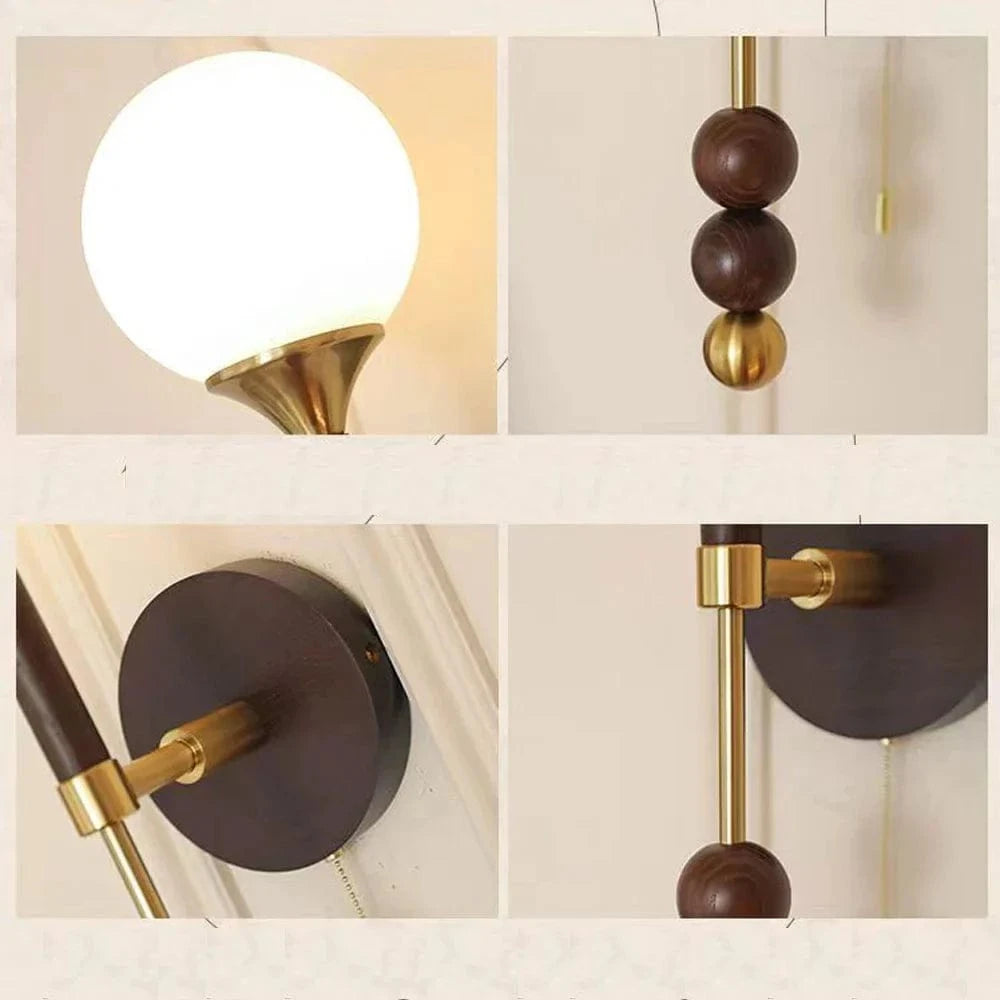 Applique murale Vintage en bois et verre - Édition Limitée | Marco Lucetti