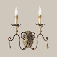 Applique murale vintage en bois massif de style rural américain. | Marco Lucetti