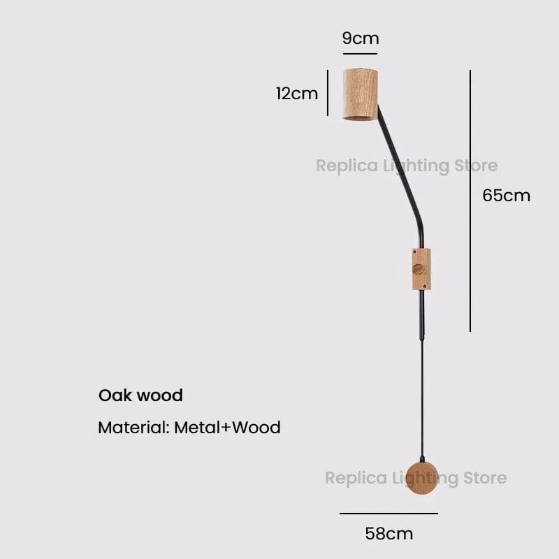Applique Murale Vintage en Bois pour Hôtel et Café | Marco Lucetti Bois de chêne