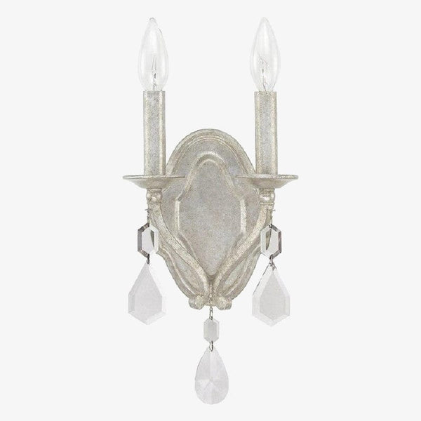Applique murale vintage en cristal Lopiane Candle | Marco Lucetti Gris