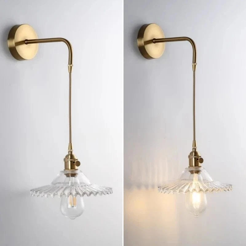 Applique murale Vintage en laiton - Élégance intemporelle | Marco Lucetti Effacer 2 / Lumière froide