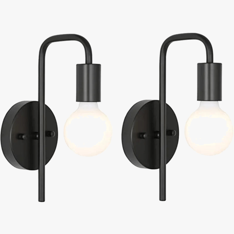 Applique murale vintage en métal doré et noir | Marco Lucetti