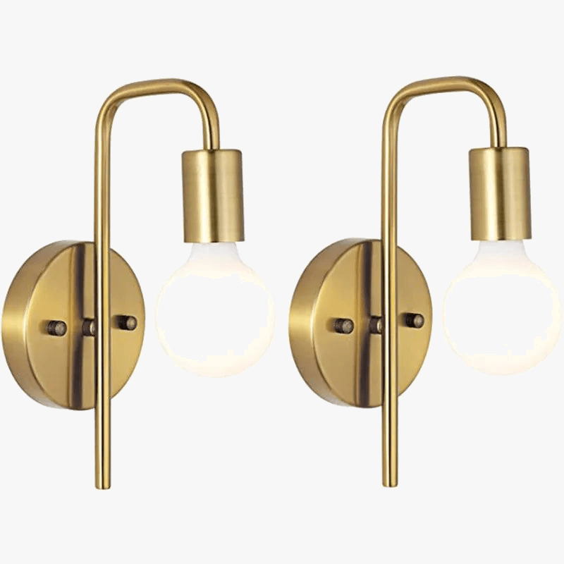 Applique murale vintage en métal doré et noir | Marco Lucetti