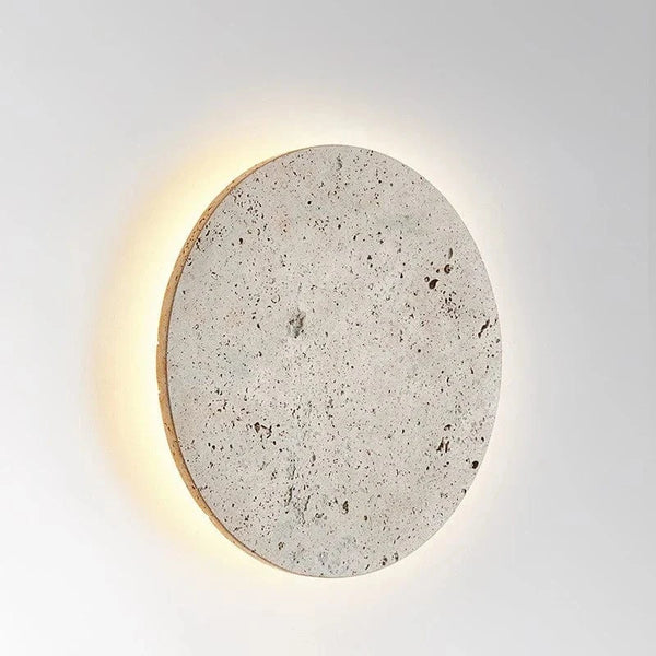 Applique Murale Vintage en Pierre Naturelle Ronde LED pour Éclairer Votre Intérieur | Marco Lucetti