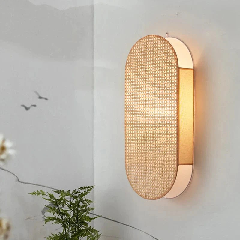 Applique murale vintage en rotin tissé main - Nouvelle collection Wabi Sabi | Marco Lucetti