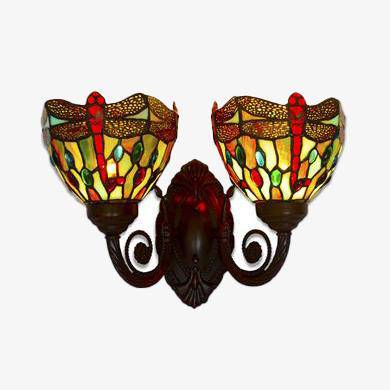 Applique murale vintage en verre coloré - FUMAT | Marco Lucetti 2 lampes (jaune)