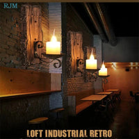 Applique murale vintage en vieux bois et fer pour établissements authentiques | Marco Lucetti Jaune