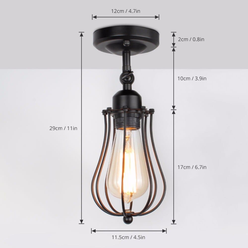 Applique murale vintage Esdrou en métal cage | Marco Lucetti