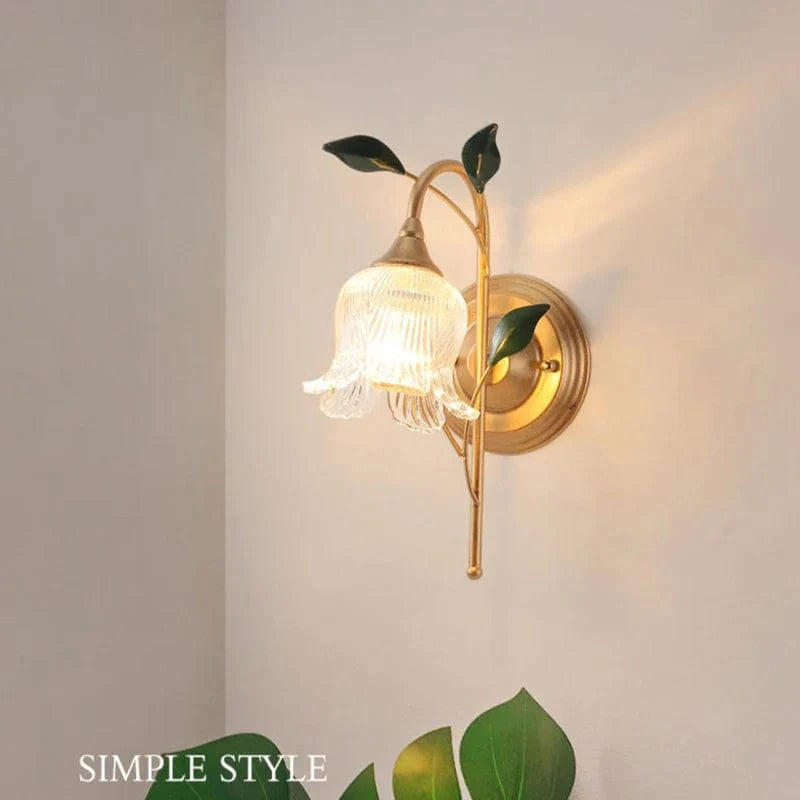 Applique murale vintage européenne en doré et vert | Marco Lucetti