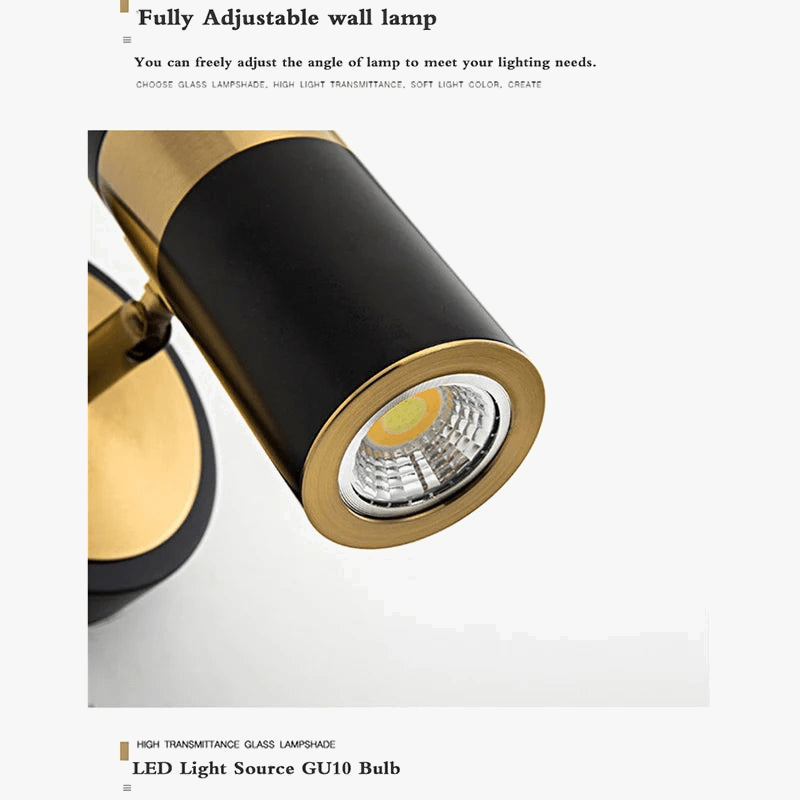 Applique murale vintage Fumi - Fini doré pour chambre à coucher | Marco Lucetti