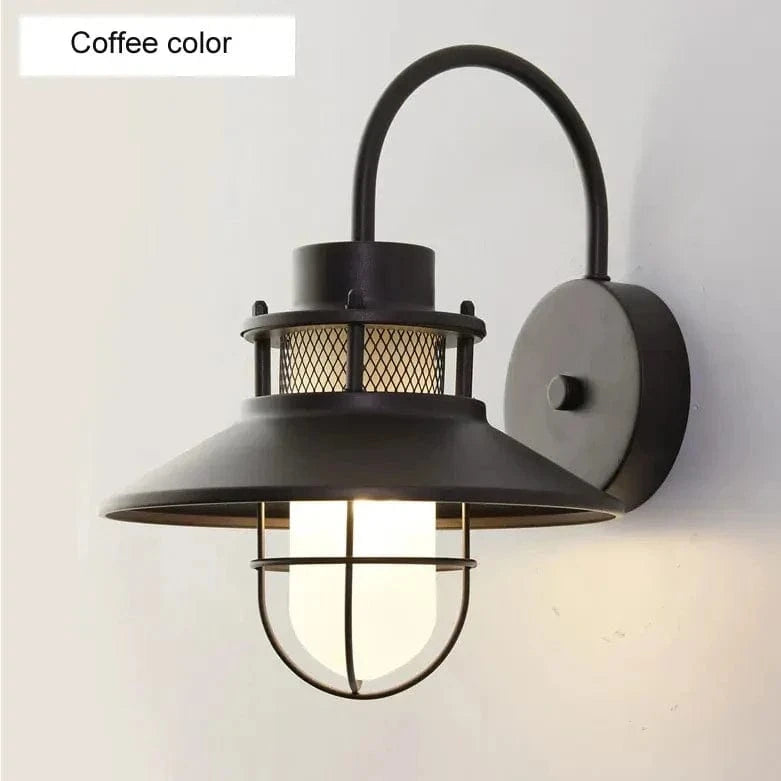 Applique murale vintage industrielle américaine - Étanche pour extérieur et intérieur | Marco Lucetti Café sans ampoule