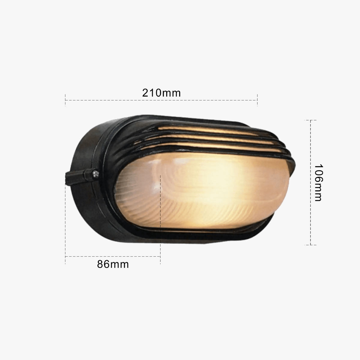 Applique Murale Vintage Industrielle Imper-Fit Verre | Marco Lucetti