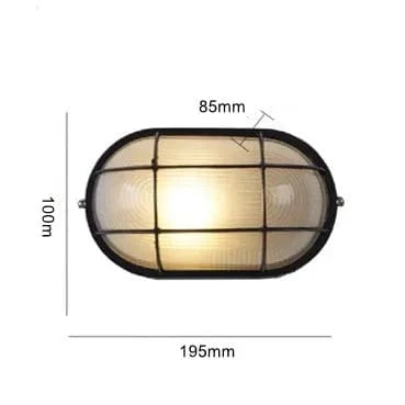 Applique Murale Vintage Industrielle Imper-Fit Verre | Marco Lucetti B03 / Pas d&#39;ampoule